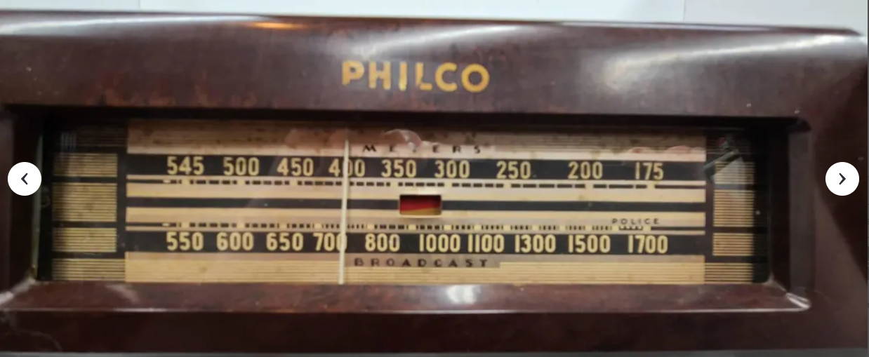 Vintage Philco AM Farm Radio Model 41-90 (Modified from Battery to 110 VAC Operation) - Image 6