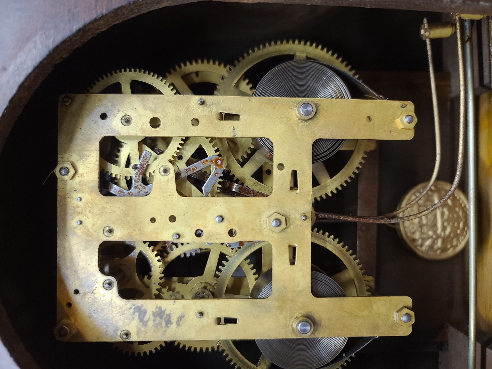 Vintage Ingraham Art No. 2 Duplex Mantel Clock - Image 5