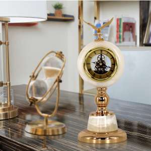 Color: B - European Light Luxury Clock And Clock Stand, American Retro Creative Office Desk Clock, Home Bedroom Decoration