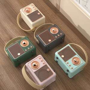 Color: GREEN W/HANDLE - Retro Look FM Radio And Bluetooth Speaker