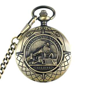 Color: Qinggu - Locomotive Flip Mechanical Pocket Watch Hollow Movement Retro Men And Women Student Old Watch