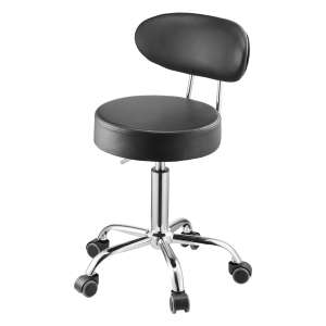Shop Stool Adjustable Garage Seat 300 lbs Load with Backrest & Wheels