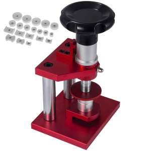VEVOR Watch Repair Tools Watch Press W/20Dies Watch Case Closer For Close Snap Off Watch Back Cover Capper Back Closing Machine Bench Tool Crystal Bezel Press Case Watchmaker Watch Repair Tool