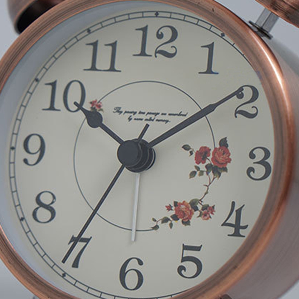 Luminous Retro Twin Bell Loud Alarm Clock Super Silent Non Ticking Table Alarm Clock For Home Office luminous - Image 5