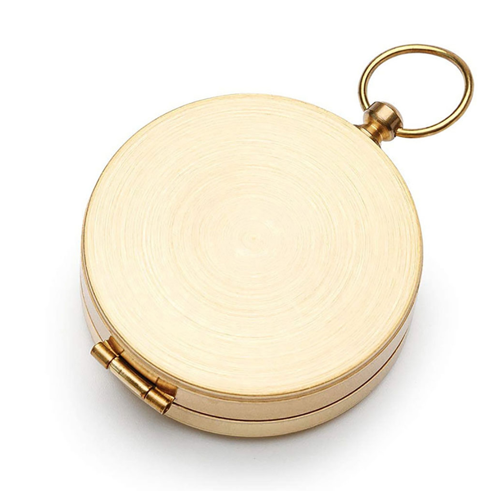 G50 Compass Pure Copper Pocket Watch Multifunctional Covered Luminous Retro Flip Cover Compass For Outdoor Hiking gold - Image 6