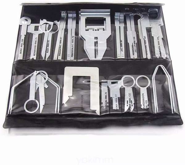 38pcs Car Audio Stereo CD Player Radio Removal Repair Tool Kits Interior Disassembly Tool Black
