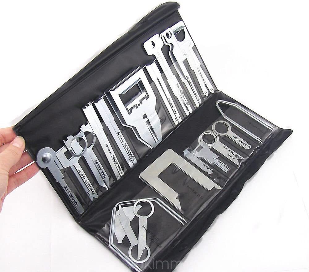 38pcs Car Audio Stereo CD Player Radio Removal Repair Tool Kits Interior Disassembly Tool Black - Image 5