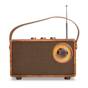 As23 Bluetooth Speaker Subwoofer Home Retro Radio Small Mini Portable Outdoor Music Player Rose Gold