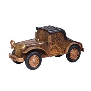 A9 Bluetooth-compatible Speaker Retro Classic Car-shaped Wireless Subwoofer Portable Audio Mobile Phone Bracket brown