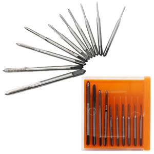 10pcs Micro Machine Screw Taps M1-M3.5 Mini Clocks and Watches Tapping Combination Equipment Tool Set Orange