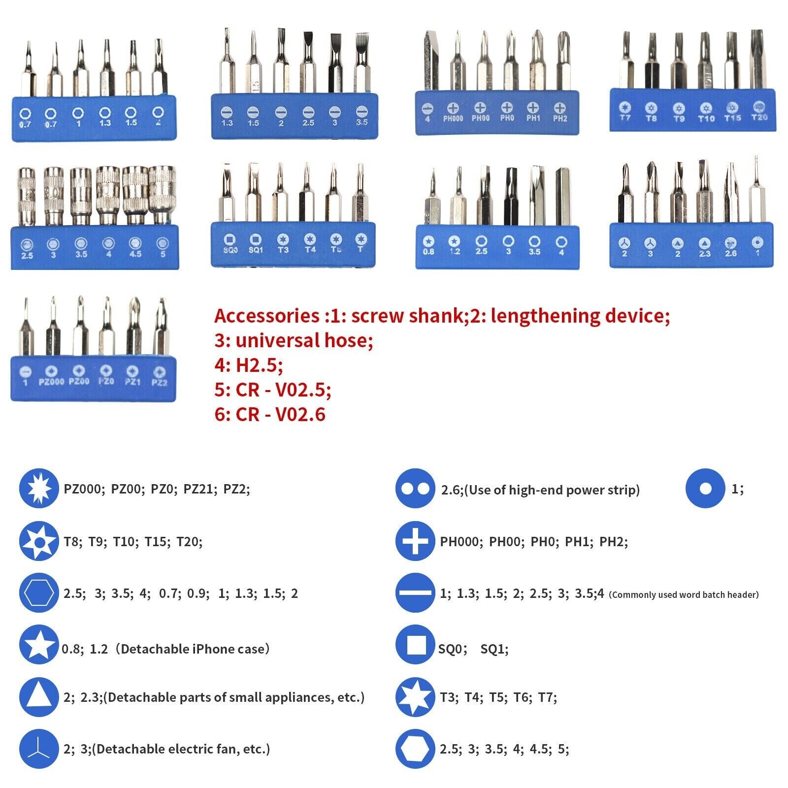 60-in-1 Portable Computer Repair Kit PC Precision Screwdriver Tool for Repairing Laptops Mobile Phones Blue - Image 7
