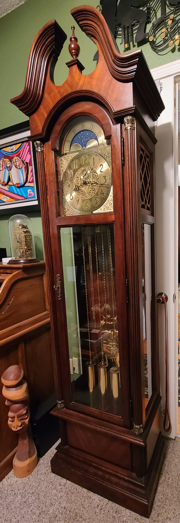 Howard Miller Grandfather Clock Model 610‑305 (1985)