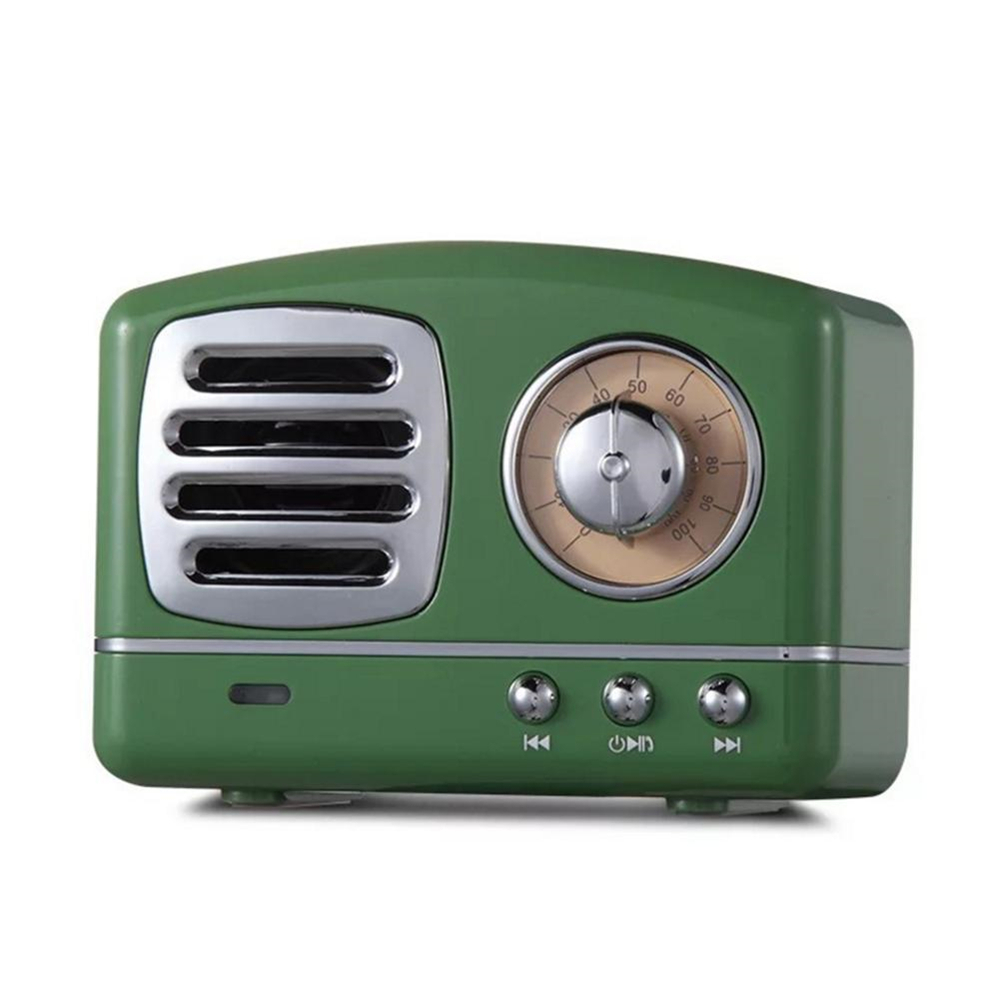 Retro Bluetooth Speaker Innovative Radio Retro Portable Mini Wireless Bluetooth Speaker green - Image 5