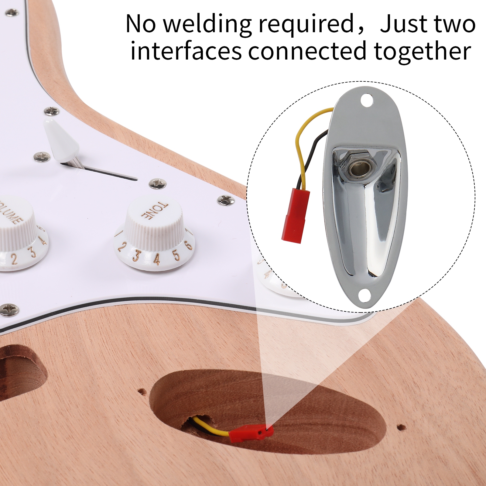 DIY 6 String ST Style Electric Guitar Kits with Mahogany Body, Maple Neck and Accessories - Image 4