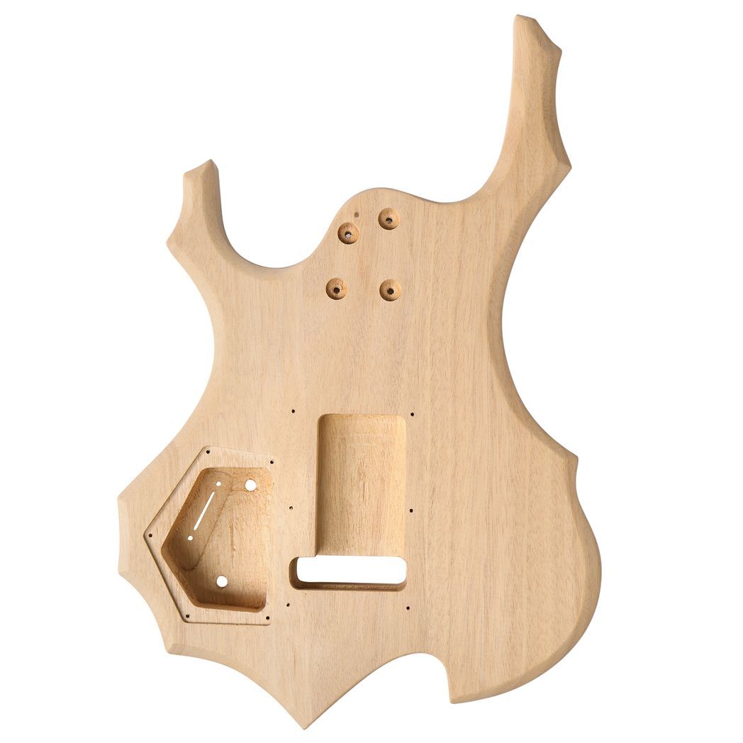 DIY 6 String Flame Shaped Style Electric Guitar Kits with Mahogany Body, Maple Neck and Accessories - Image 5