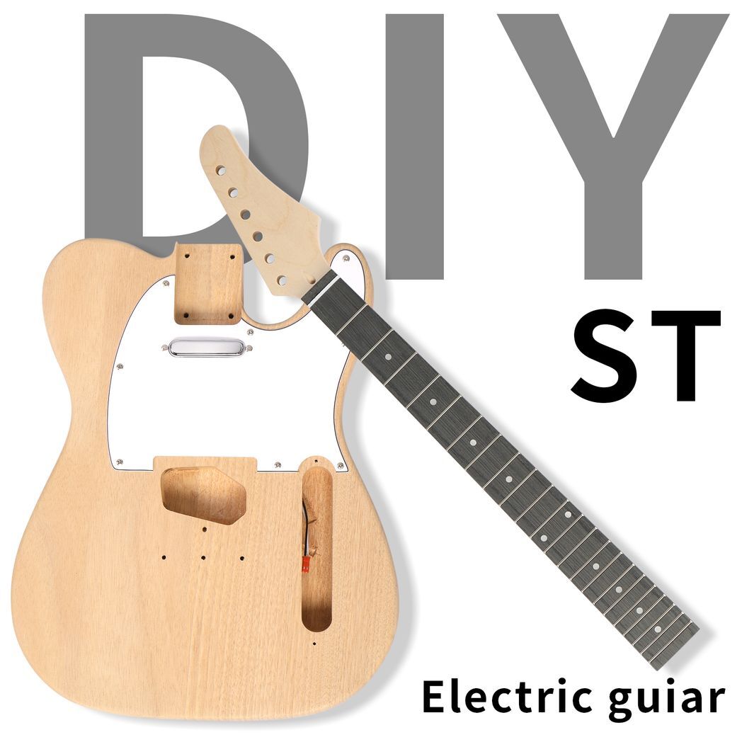 DIY 6 String TL Style Electric Guitar Kits with Mahogany Body, Maple Neck and Accessories - Image 2