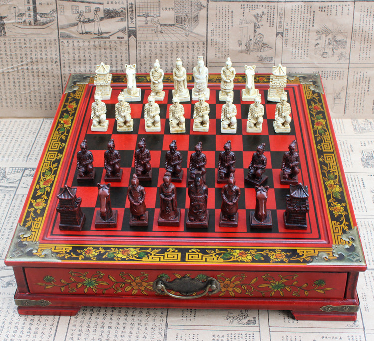 Size: 360mm - Terracotta chess pieces