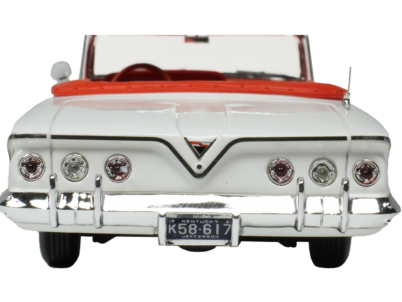 1961 Chevrolet Impala Convertible White with Red Interior Limited Edition to 240 pieces Worldwide 1/43 Model Car by Goldvarg Collection - Image 2