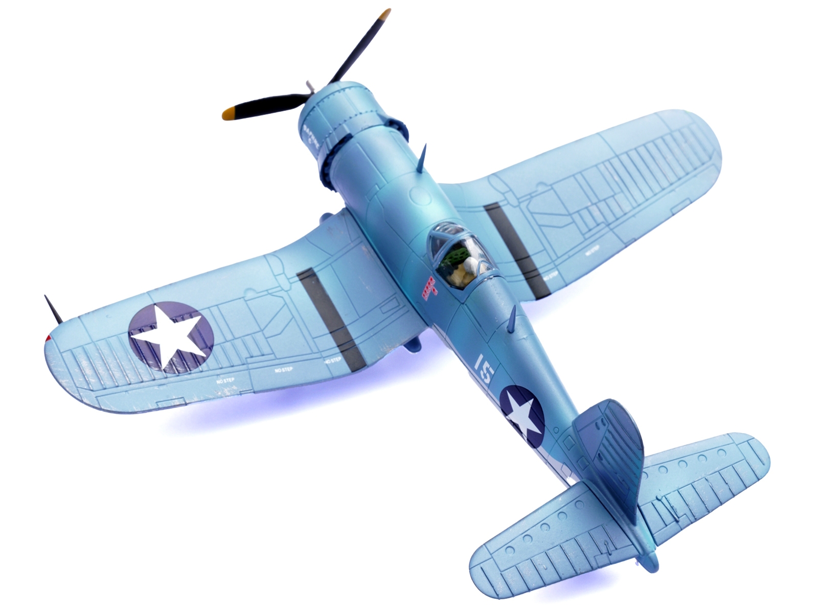 Vought F4U-1 Corsair Fighter Plane "Daphne 'C' 2nd Lt. James N. Cupp VMF-213 Hell Hawks Guadalcanal" (1943) United States Marines 1/72 Diecast Model Airplane by Legion - Image 3